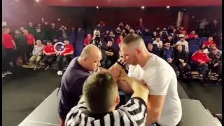 Bunjamin Lahu vs Petro Thomollari Armwrestling Albania Tournament category 105+