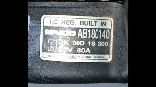 Киа Рио / Снятие генератора Kia Rio
