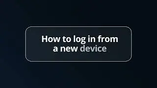 How to log in from a new device