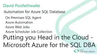Automation and Scheduling in Azure SQL Database