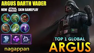 Argus Darth Vader, New Star Wars Skin Gameplay - Top 1 Global Argus By nagappan ~ MLBB