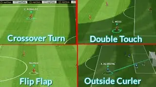 [Advance + Classic] Crossover Turn, Outside Curler, Flip Flap, Double Touch - TUTORIAL | PES21Mobile