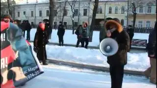 Марш памяти Станислава Маркелова и Анастасии Бабуровой. 19 января 2014. Черно-красный блок