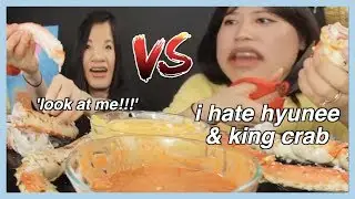 keemi vs. hyunee eats: eating king crab