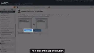 Suspending or Unsuspending an Account in WHM