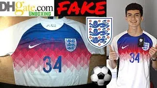 Fake ENGLAND 2018 World Cup Jersey unboxing⚽🔥pre match kit DHGATE