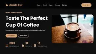 Responsive Coffee Shop Website Using HTML CSS & JavaScript ☕