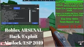 NEW "Arsenal" Hack/Exploit Script Roblox: ESP, Aimlock, Aimbot, INF Jump, ETC 2019