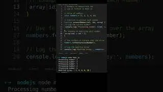 Efficient Array Processing with forEach in Node.js