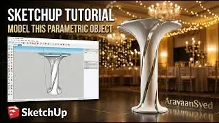 SketchUp Parametric Twisted Column Tutorial | Create Futuristic Organic Design