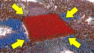 Спартанцев окружили! 7000 юнитов против 1000! Самая эпичная битва! Ultimate Epic Battle Simulator!