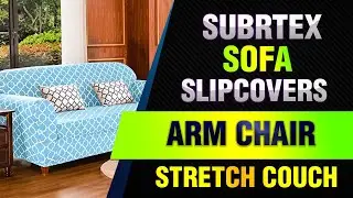 subrtex Sofa Slipcovers Arm Chair Stretch Couch Settee Slip Protector 2-Piece Spandex