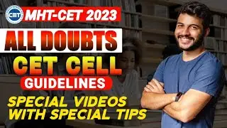 Special Video with Special Tips! | MHTCET 2023 | All Doubts Cleared | 3 Hours Managment | Strategy