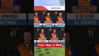 Toss Nepal vs Nederland WC Qualifier How to play Real Cricket Best Gameplay Shorts videos 