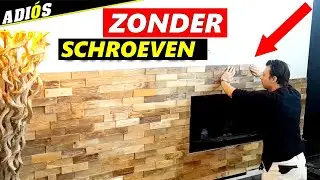 Houten wandbekleding aanbrengen zonder schroeven