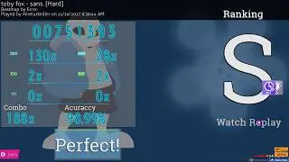 Osu! UNDERTALE sans. [Hard] +DT +HD Full Combo