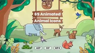 65 Animated Animal Icons