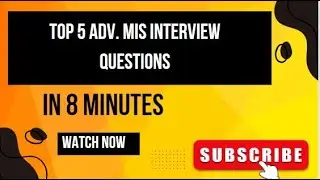 Top 5 Adv. MIS Interview Questions. #Excel #VBA and #SQL
