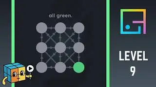 Game is Hard Level 9 Walkthrough Solution - All green.