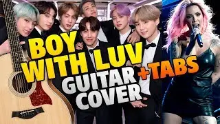 BTS – Boy With Luv (fingerstyle guitar cover with tabs, chords and midi)