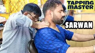 ASMR tapping master head massage therapy | neck Cracking by Sarwan