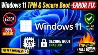 Windows 11 Tpm And Secure boot Error fixed | How to fix tpm & Secure boot Error