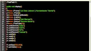 ListData Listener Interface || Event Listener || Java Swing Tutorial