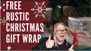 FREE RUSTIC CHRISTMAS GIFT WRAP