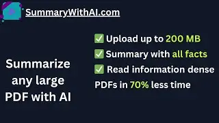 Summary with AI - Summarize any large PDF with AI