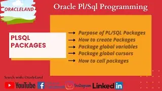 Oracle PL/SQL Tutorial For Beginners | Oracle PlSql Package Tutorial | ORACLE Named PLSQL Block.