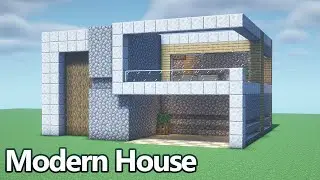 [Minecraft Tutorial] Modern House / How To Build a Modern House / Easy Materials