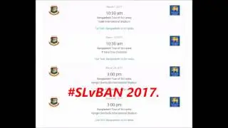 BANGLADESH TOUR OF SRI LANKA 2017.