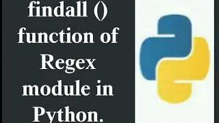 findall () function in RegEx(Regular Expression )module in python