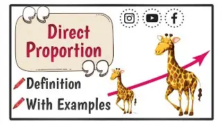 Direct Proportion//definition and example of direct Proportion