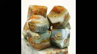 Hedron Rockworks - BC Ocean Picture Stone Dice Set
