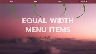 Equal Width Menu Links: HTML, CSS & JS Tutorial for a Balanced and Professional Navigation Design
