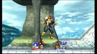 Captain Falcon races Sonic