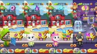 Talking Tom Gold Run Dino Tom vs eco Angela vs Unicorn Angela vs Super Ginger vs Roy Raccoon