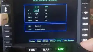 Avidyne IFD Main ARINC429 Configuration Page