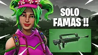 GANANDO SOLO CON FUSIL DE RAFAGAS (FAMAS) !! - Fortnite: Battle Royale