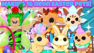 Making 16 Easter pets neon 🐣 in Adopt me!