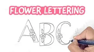Flower Lettering A to Z + Free Worksheet