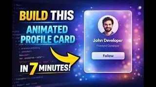HTML & CSS Profile Card Tutorial for Beginners