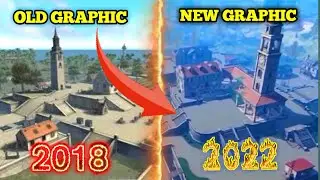 FREE FIRE CLOCK TOWER OLD 2018 || NEW CLOCK TOWER 2022 GRAPHIC CHANGE || FF REAL PLACE OLD VS NEW