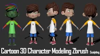 CREATING A CARTOONISH CHARACTER IN ZBRUSH | 3D SCULPTING & MODELING TUTORIAL 🎨