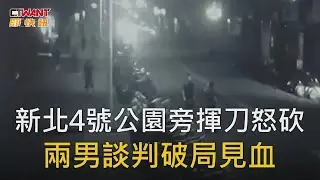 CTWANT 社會新聞 / 新北4號公園旁揮刀怒砍　兩男談判破局見血