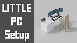 Little PC Setup | Blender 2.8 Low Poly Isometric Timelapse