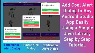 Cool Alert Dialog, Bottom sheet Dialog Android Studio Source Code