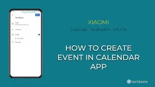 How to Create Event in Calendar app - Xiaomi [Android 11 - MIUI 12]