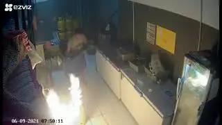 accident at work almost died because of the gas cylinder explosion,( NOT FOR KIDS )